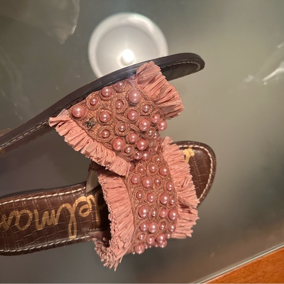 NWOT Sam Edelman Sandals Guthrie Rose Embellished Slides - Picture 5 of 9